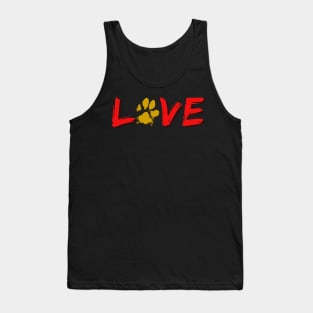 Love - Paw Print Tank Top